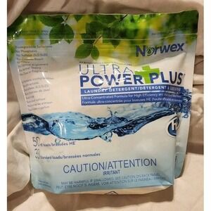 NEW NORWEX Ultra Power Plus Laundry Detergent Soap Powder 50 HE Loads 1.1lb 500g